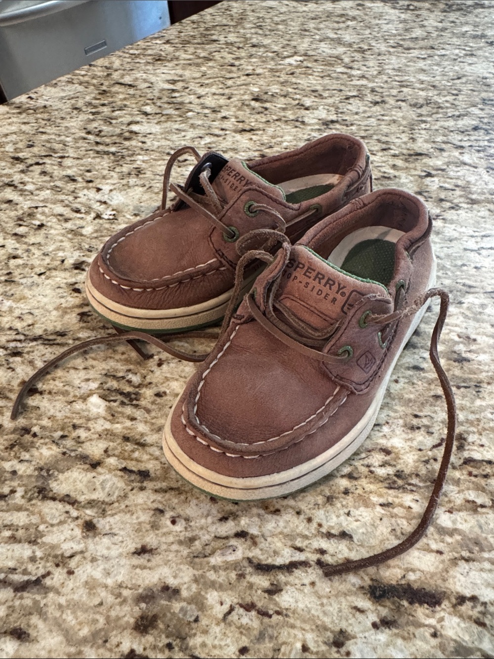 Sperry Kids Brown Leather Moccasin Boat Shoes